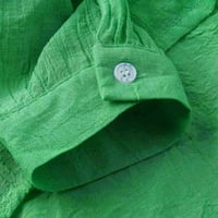 Jiyugala ženske košulje Zimskog pada plus veličina dugih rukava V-izrez pamuk labav dugački modni ležerni vrhovi