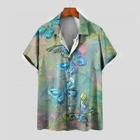 Homodles Havajska majica za muškarce - Havajska 3D ne-pozicionirana majica s kratkim rukavima kratkih