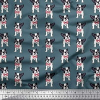 Soimoi pamučna kambrična tkaninska tkanina i bostonski terijer pas ispis tkanina sa dvorištem širom