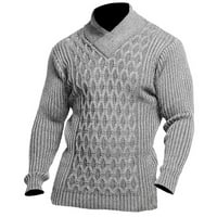 Muški džemper s dugim rukavima Modna casual crew majica Crta Komputna kuća na otvorenom svijetlosiva siva, 2xl