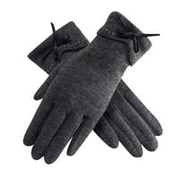 Rukavice za jesenje i zimske ekrane na otvorenom vožnja i jahanje tople rukavice Ženske luk čvorove non-down rukavice zimski dodaci