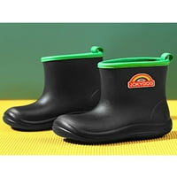 Lacyhop Boys Girls Vodootporne čizme otporne na kišu crtane gumene čizme na otvorenom vanjske kišene kiše meke široke telesne baštenske cipele crna 13c