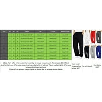 Wofedyo Dukset za muškarce Muški konop labavi struk Solid u boji džepne pantalone Labavi sportovi Sivi 5xl