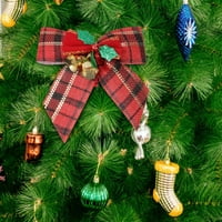 Buffalo plairan božićni luk sa zvonima, božićne luk ukras plakotina ukras ornament luk, l w w