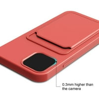 Lomubue Telefon Case protiv prsta Oprint Glatka površina TPU telefon stražnja futrola sa držačem kartice za iPhone Mini Pro Pro Max