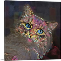 Norveška šumska mačka plave oči Platno Art Print - Veličina: 18 18