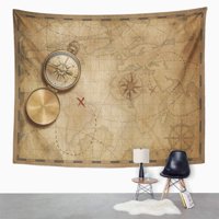 Avantura i istraživanje stare nautičke karte svijeta 3D su zidna umjetnost Viseća tapiserija Domaći dekor za dnevnu sobu spavaća soba spavaonica