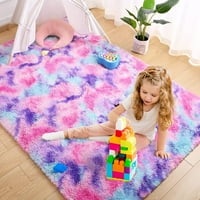 Lochas Super Soft Rainbow prostirke Šareni tepih plišani tepih za dnevni boravak Spavaća soba Ulica Fluffy Mat, 3'x5 '