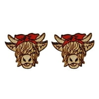 Tohuu Highland kravlje minđuše drvene visokoškolske kravlje naušnice na minđuše za glavu glave slatke kravlje naušnice nakit poklon za žene pouzdano