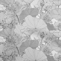 Onuone pamučne kambrične sive tkanine azijski japanski cvjetni obrtni projekti Dekor tkanina tiskano dvorištem širom