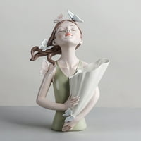 Početna Dekor kreativna smola leptir djevojka vaza vaza skulptura domaće kocke cvijeće vaze poklon