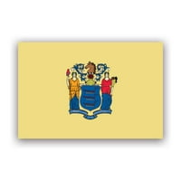 Novo dres zastava zastava naljepnica - samoljepljivi vinil - Vremenska zaštitna - izrađena u SAD - Država New Jerseyan NJ