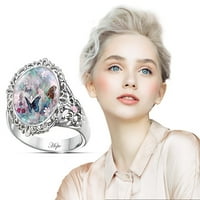 Prsten za žene Modni elegantni temperament Dame Šareni cirkon bakarni leptir ženski prsten