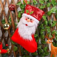 Kiskick Božićna čarapa sa šljokicama: Santa Claus bezsečni gnome - Bijeli škakljivi - sladak, za višekratni,