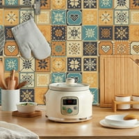 Goory samoljepljiva marokanska pločica zidna naljepnica PVC otporna na ulje vodootporna za kućnu kuhinju kupatilo Kuhinja Backsplash