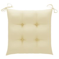 Krema za jastuke za stolice bijela 15,7x15,7 x2.8 Tkanina kućni namještaj