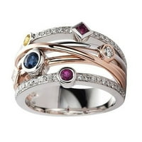 Prekrasne žene cvjetne bakrene prsten veličine 6- prekrasan prsten za prsten za prstenje