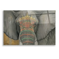 Epic Art 'Tetovirani slont' Britt Hallowell, akrilna staklena zidna umjetnost, 24 x16