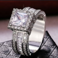 Frehsky prstenovi prekrasni ženski vjenčani prsten princeze rez draguljastih bakrenih prstena veličine5-11