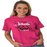 Nebraska Fancy Feminine Filine Womens Grafička majica Tees Brisco Brends