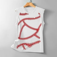 Baseball majica za bejzbol mamu tenkovi za bejzbol Love Graphic Tee majice Ljetna baseball Igra Dan bez rukava Vest bez rukava