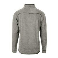 Muški rezač i Buck Heather Siva Detroit Lions Mainsail džemper-pletit Veliki i visok polu-zip pulover jakna