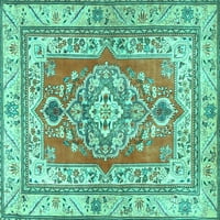 Ahgly Company Zatvoreni pravokutnik Perzijske tirkizne plave tradicionalne prostirke, 8 '12 '