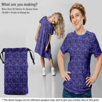 Onuone pamučna kambrička srednja plava tkanina Batik DIY odjeća za prekrivanje tkanine Ispis tkanina širokog dvorišta