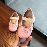 Dječje cipele Girls Fancy Slatke ravne pumpe Mekane balerinske cipele Flat elegantne djevojke Školske haljine cipele za djecu Dječja platna PU ružičasta 29