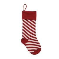 Honeeladyy čarape za djevojku, božićnu grubu pruge tiskane čarape za božićne ukrase Božićni ukrasi čarape za poklon