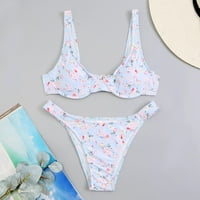 Ženski kupaći kostimi Tummy Control Print Set s plaža Pinges Pink XL
