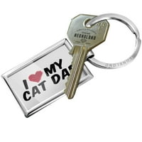 Keychain I Heart voli moju mačku tatu