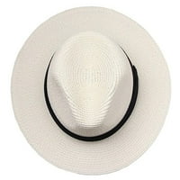 Shiusina sunčani šešir ženski modni čvrsti boja široki panamski šešići sklopivi plažni šešir