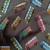 Onuone pamučne kambričke šljunčane sive tkanine Autobusni zanatske projekte Dekor tkanina Štampano od dvorišta širokog c8g