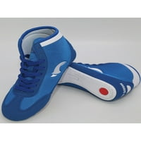 Harsuny Boys Boxing Cipele Ugodno prozračne lagane visokog do širokog hrvačkog cipela Muškarci Plava- 10.5