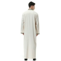 Muška puna dužina dugačak ogrtač muški ljetni thobe za Bliski Istok Saudijske Arapske XL crne