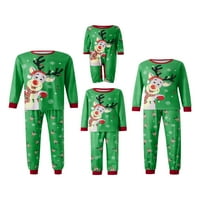 Sunsery Family Božićne PJS Podudarni setovi ELK Snowflake Božić podudaraju za jamstva za odrasle i djecu Holiday Xmas Sleep Set