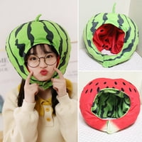 Watermelon plišani šešir sa realističnim dizajnom Extra Mekani ne-bleding Cosplay Cosplay Headgear za potrebe za zabavom