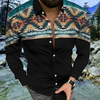 Muška majica Grafički 3D digitalni ispis džep kopča Ljetni vrhovi dugih rukava