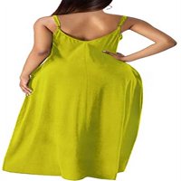 Esafio Womens Ležerne prilike plus rukavica sa labavim običnim dugim maxi haljinama sa džepom, svijetlo-zelenom