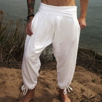 Entyinea muške hlače Ležerne prilike lagane vježbe Hlače koje rade vježbanje Sportske dukseve Bijeli XL