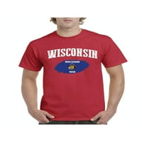 Muška majica kratki rukav - Wisconsin Flag