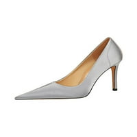 Chocomi ženska haljina pumpa cipele modne stiletto visoke potpetice Party Business šipak cipele srebrno siva 4,5