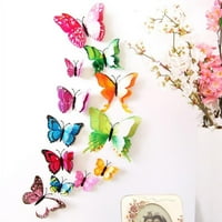3D leptir zidne naljepnice Šarene umjetničke ukrase za ukrašavanje soba DECOR DIY