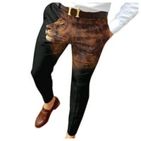 MAN Znojeće hlače Novi klirens muškarci casual modne patentne patentne tiskane pantalone sa podiznim strukom sa pantalonama iz džepa
