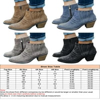 Fangasis dame blok potpetice Bootie Comfort gležnjače ANKLE COOTIONS ženski zimski boot ured protiv klizanja zip smeđih 8