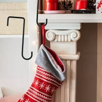 Božićni nosači za mantle set 4, lagani nosač čarapa za čarape za čarape za mantel kamin, podesivi poklopac čarape