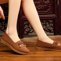 Plitke komforne cipele Comfort Plus size Loafer narančaste žene ravne cipele Dressy Božićna veličina 35
