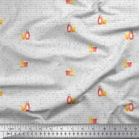 SOIMOI Grey Rayon Tkaninski brojevi i staklena kuhinja Dekor tkanina Široka