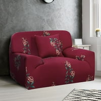 SICCOCASA sjedala kauč s kaučem s klizama Spande cvjetni print kauč, mala burgundija